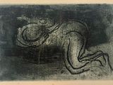 une image représentant un dessin en noir et blanc d'une personne allongée par terre