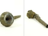 two pictures of a pipe that has a hole in it