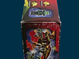 a box with a picture of a man riding a motorcycle