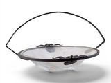 an image of a glass bowl with a handle on a white background