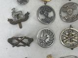 some of the medals are laying out on the table