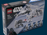 a box of lego star wars sets on a blue background