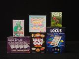 a bunch of games that are sitting on a table