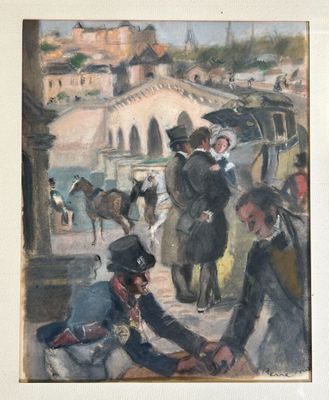 une image d'un tableau représentant un homme sur un cheval