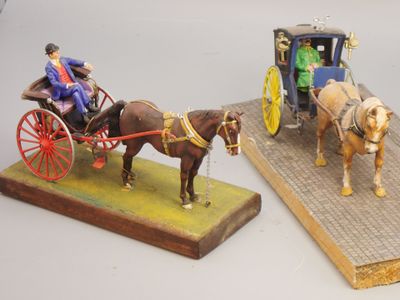 Figurines d'artistes - Scènettes 54 mm, 2 Chaises de poste a…