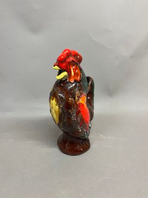 Attribué aux ateliers de VALLAURIS Pichet coq en céramique à… - Photo 1
