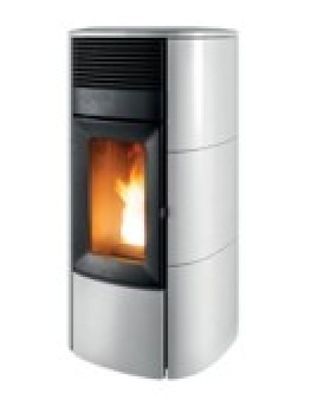 a close up of a stove with a fire inside of it