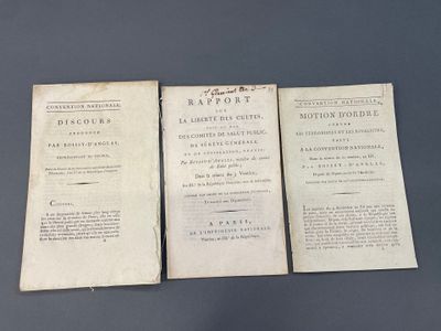 3 brochures révolutionnaires de Boissy d'Anglas, député dépa…