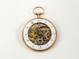 an image of a close up of a pocket watch on a white surface