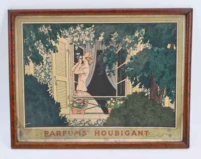 tableau représentant une femme regardant par la fenêtre derrière un rideau
