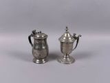 paire de sucriers et poivriers plaqués argent