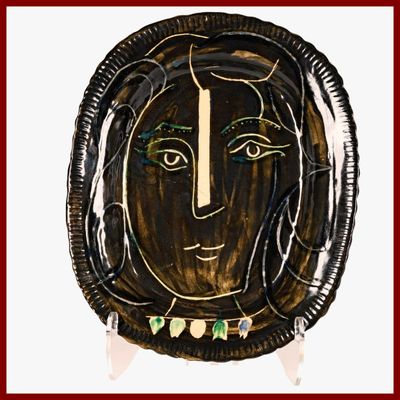 PICASSO Pablo 1881-1973 : Visage de femme, 1953.