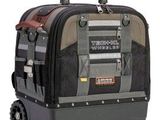a suitcase with wheels and a handle that is attached to it