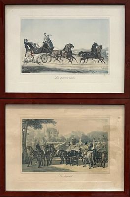 LOT de deux reproductions encadrées sous verre sur le thème …