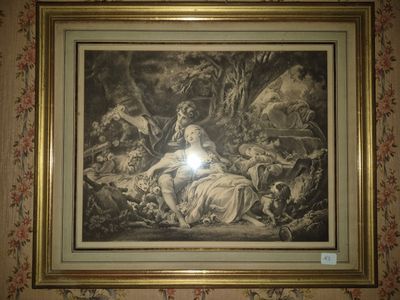 a picture of a painting on the wall of a room