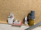 a picture of a wall with a bunch of things on it