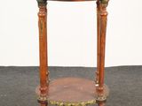 an image of a small table with a tray on top of it