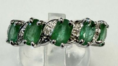 Demi-Alliance en or blanc 750°/.