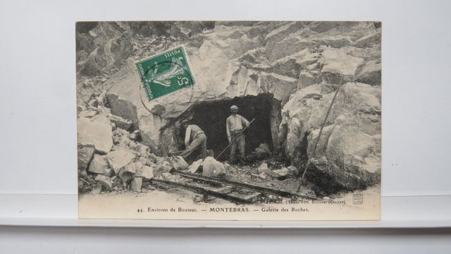 Soumans Mines de Montebras. Galerie des Roches. Carte Rare !!! Ét...