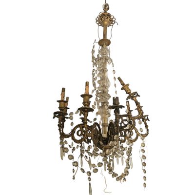 an image of a chandelier hanging from a ceiling