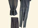 three pieces of clothing that are hanging on a hanger