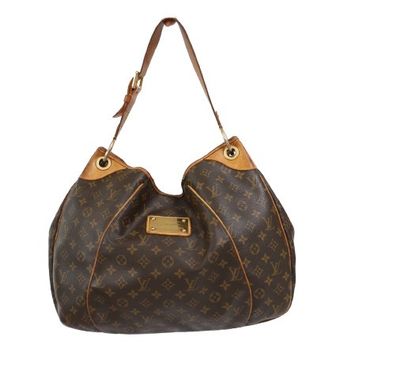 louis vuitton brown monogram canvas and leather hobo