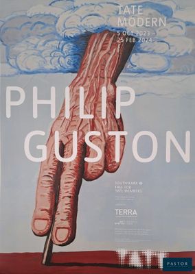 philip guston - late modern exhibition poster for the tate modern art fair, london