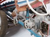 a close up of a motorcycle with a steering wheel