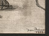 a black and white drawing of a boat on the water