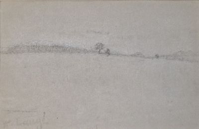 LAUGÉ Achille, 1861-1944, Paysages, trois dessins au crayon …