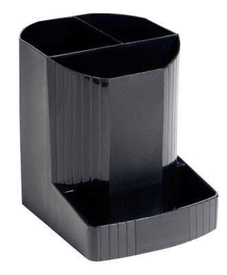 EXACOMPTA - Pot à crayons ECO BLACK - 4 compartiments - Plas…