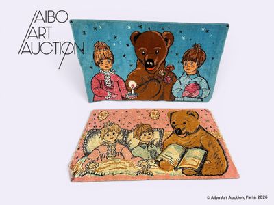 Bonne nuit les petits Deux superbes tapis en laine colorée :…