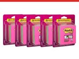 pack of 5 post - it notes, assorted in pink and green