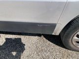 a shadow of a dog on the ground next to a car
