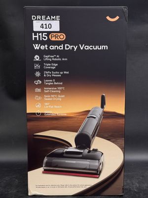 a box of a vacuum cleaner sitting on top of a table