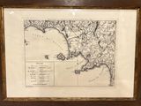 an old map of the united states of north america in a wooden frame