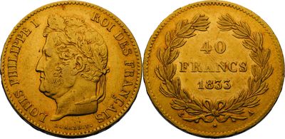 une pièce d'or à l'effigie d'une femme entourée d'une couronne