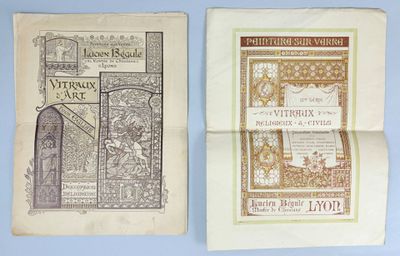 BÉGULE (Lucien). Réunion de 2 plaquettes publicitaires illus… - Photo 1