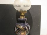 a lamp that is sitting on a table in a room