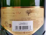 a close up of a bottle of wine with a barcode on it
