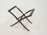 an image of a small folding stool with a wooden frame