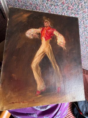 Huile sur toile, SBG, Le danseur de flamenco - Dim.