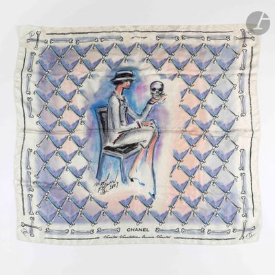 un dessin représentant un homme assis sur une chaise, tenant un crâne dans la main