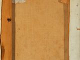 an image of a painting of a wooden frame with a number on it