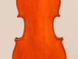 an old violin with a wooden back and a long neck
