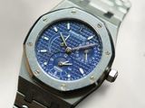 an image of a watch with a blue dial on a bracelet