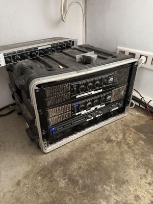 a large black and silver machine in a room