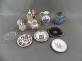 a lot of small plates and cups on the table