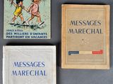 three books sitting on top of a table next to each other