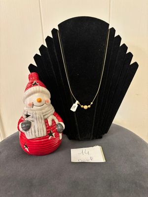 Collier en plaqué, avec pendentif perle doré - Neuf, suite f…